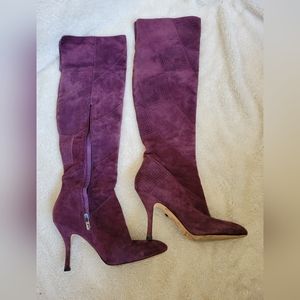 Tall, purple, suede Via Spiga boots